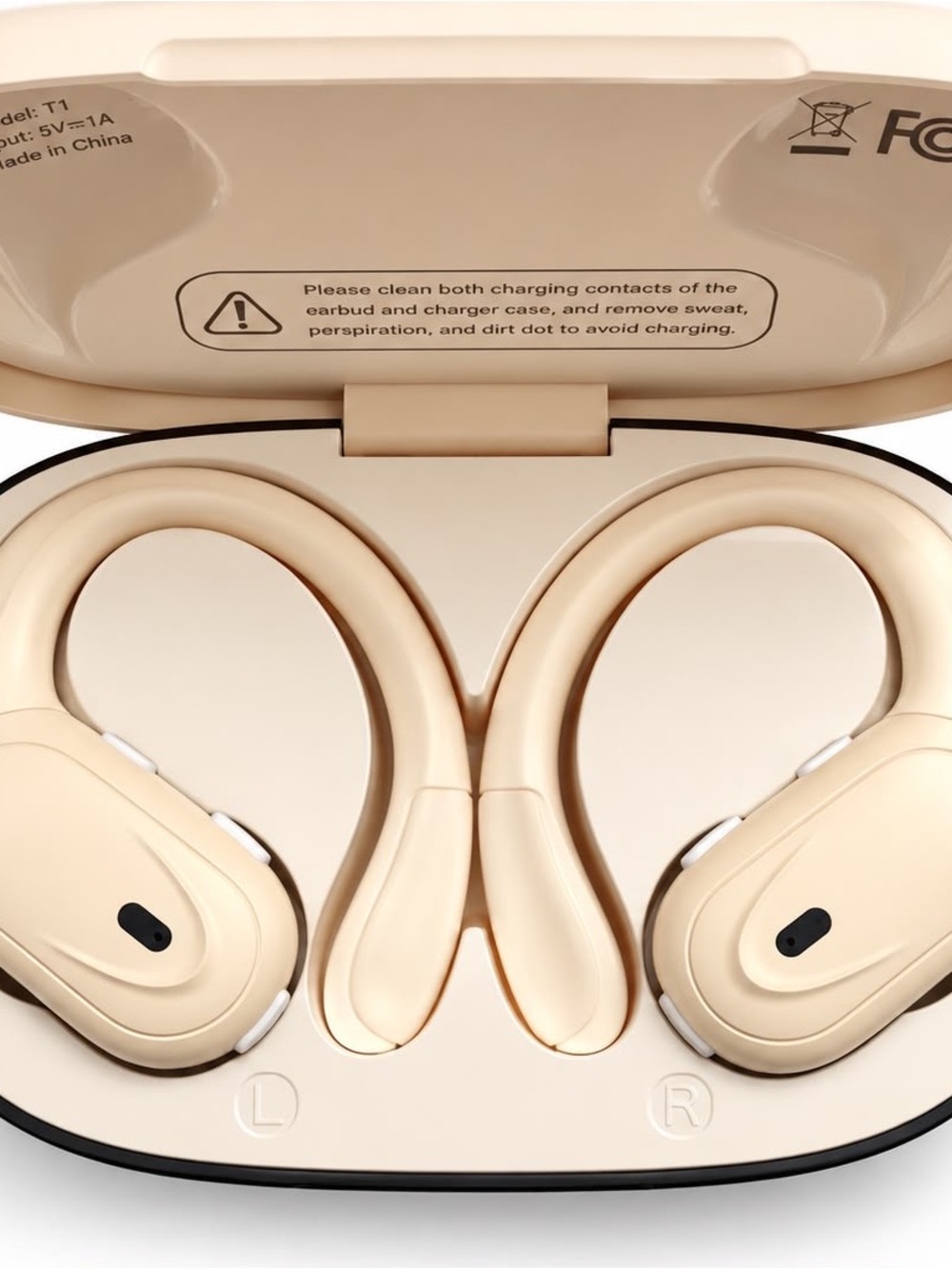 & Other Stories Cream Wireless Earbud Headphones with Charging Case